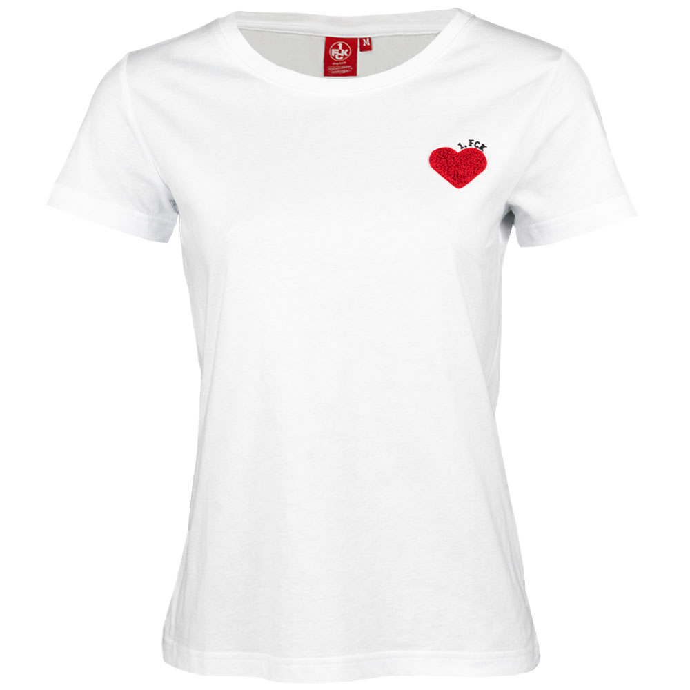 T-Shirt Damen Herz weiß