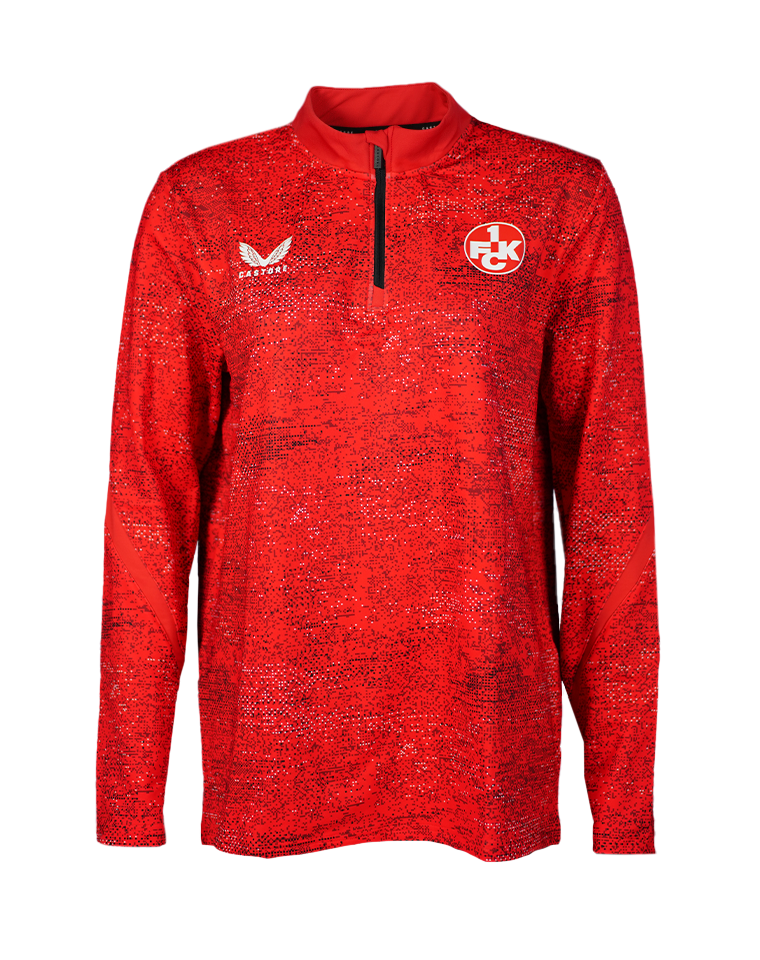 Trainingstop 1/4-Zipper 24/25 rot meliert 3XL