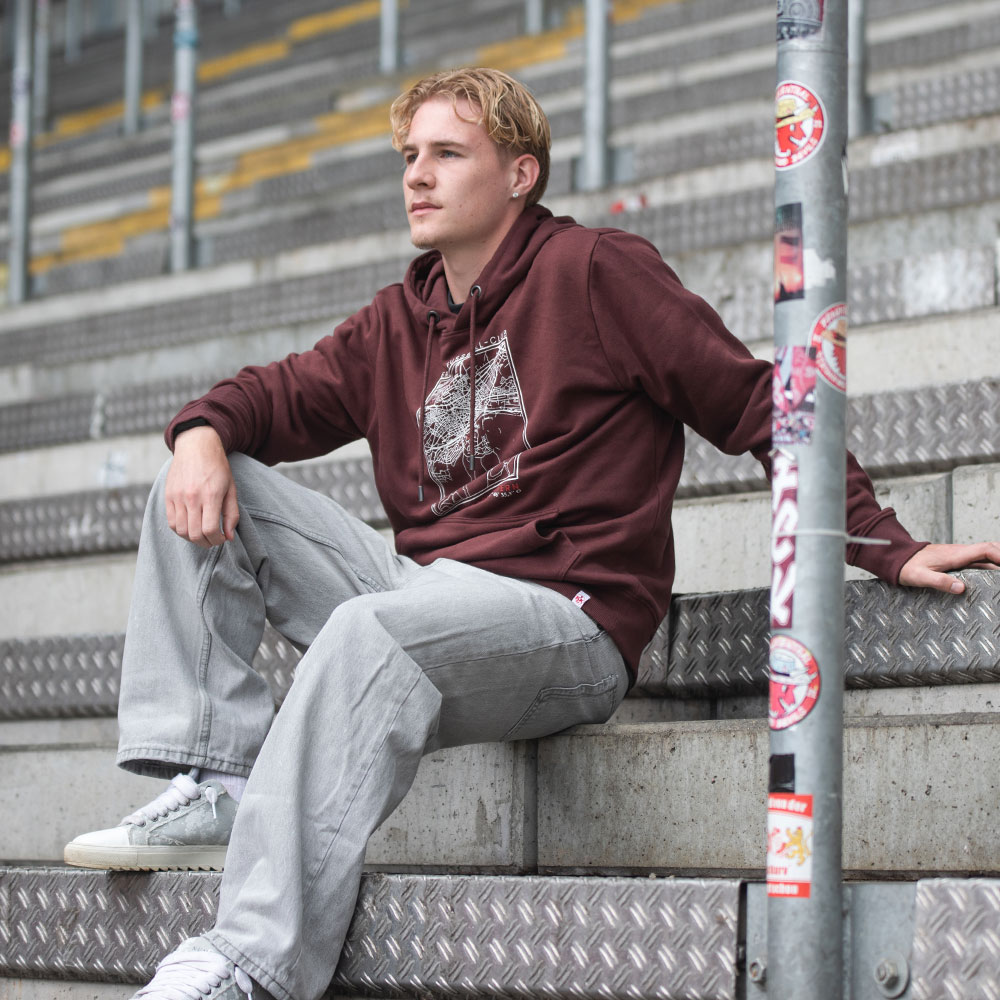 Hoodie Stadt bordeaux