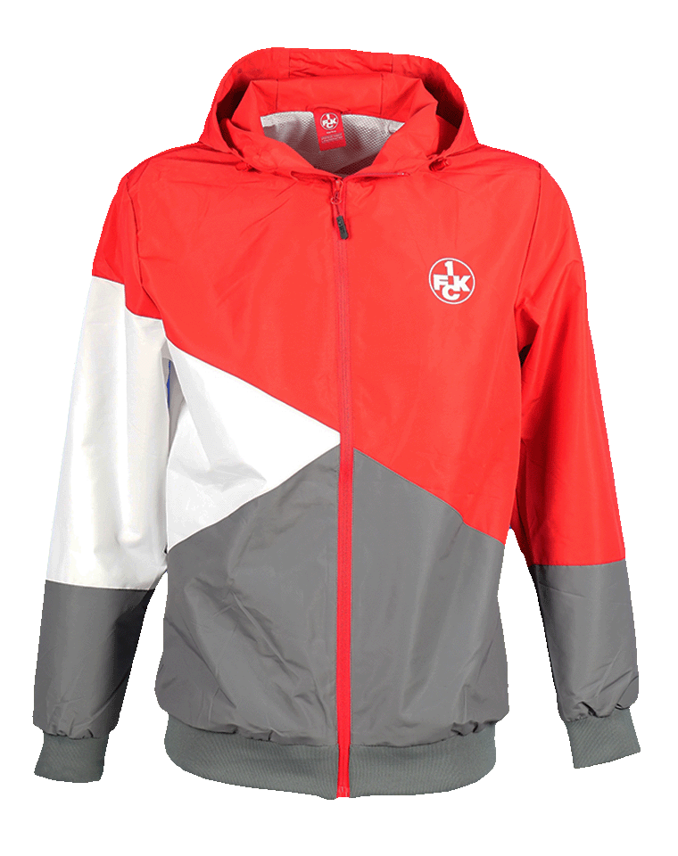 Windbreaker rot/weiß/grau