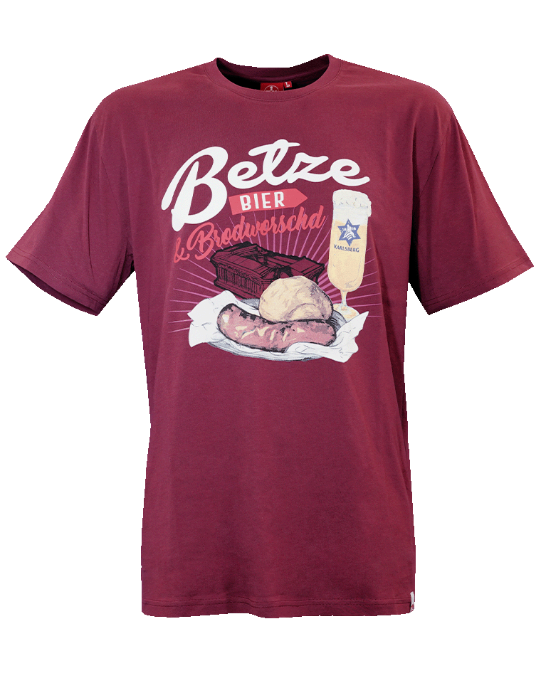 T-Shirt Brodworschd bordeaux