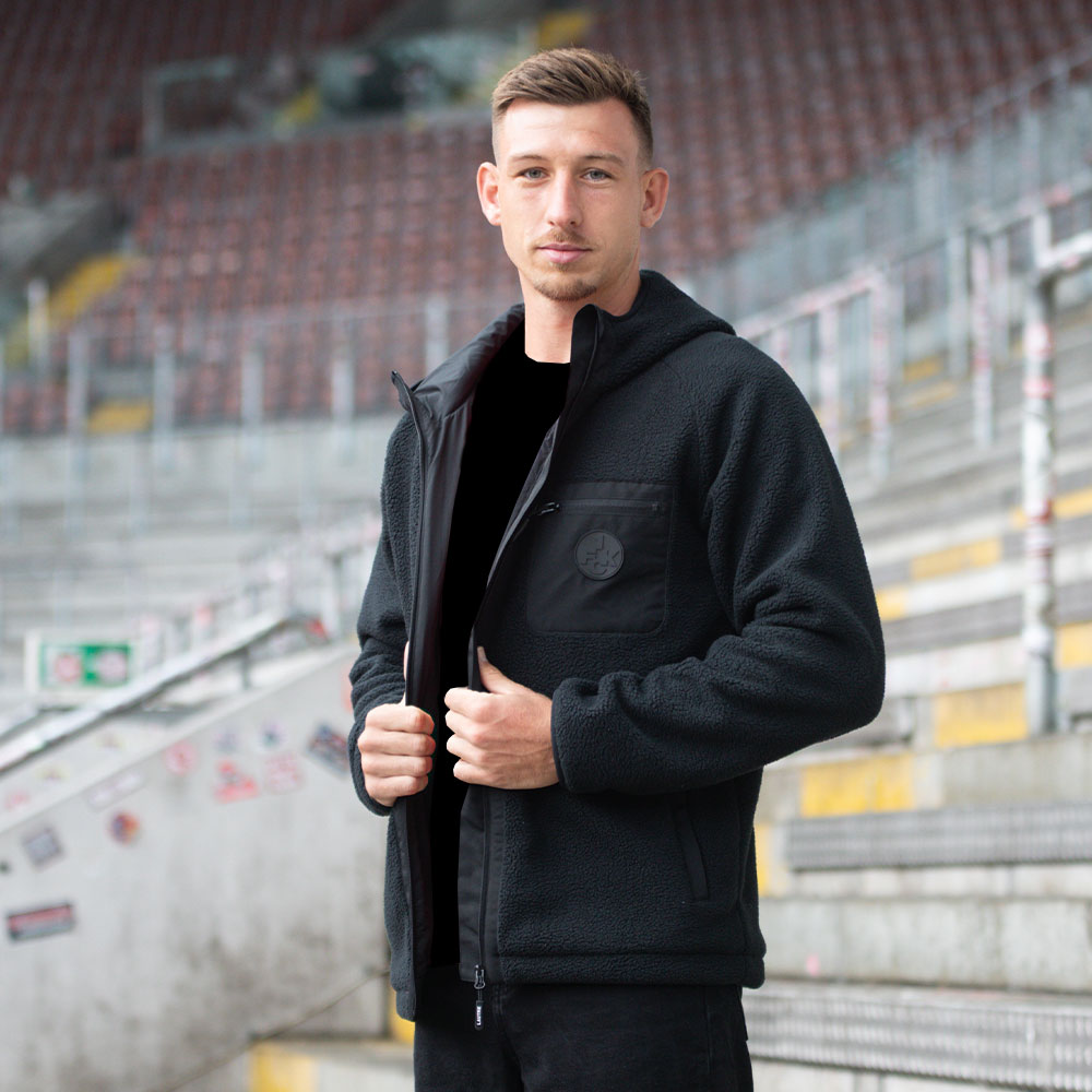 Teddyjacke Logo schwarz