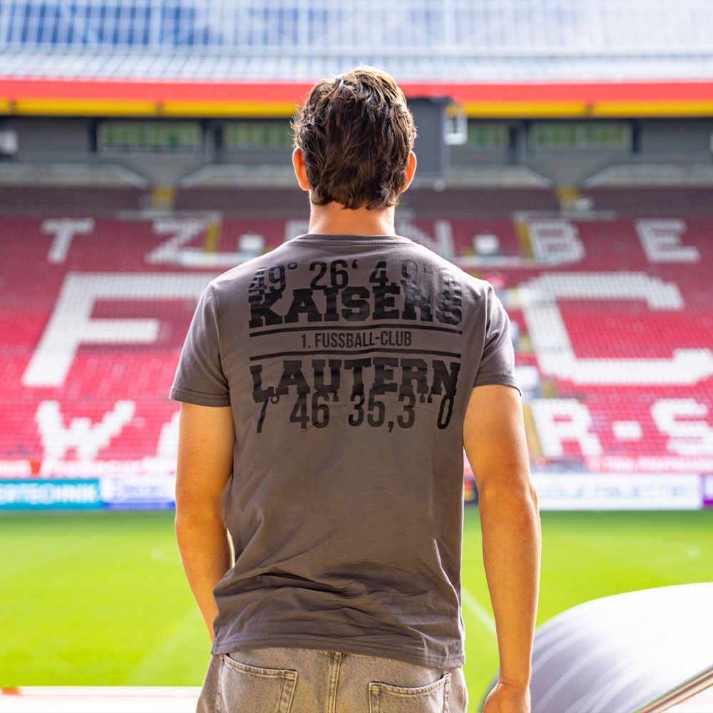 T-Shirt 1. FC Kaiserslautern Rückenprint grau