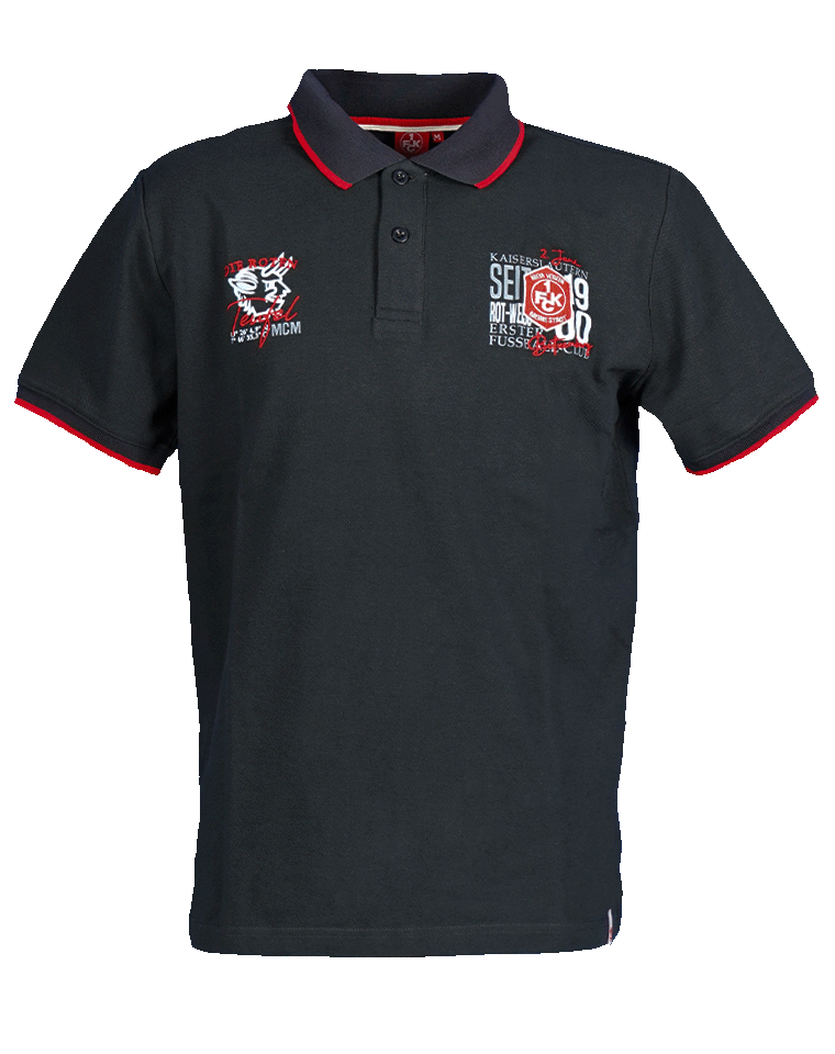 Polo "Die roten Teufel" schwarz