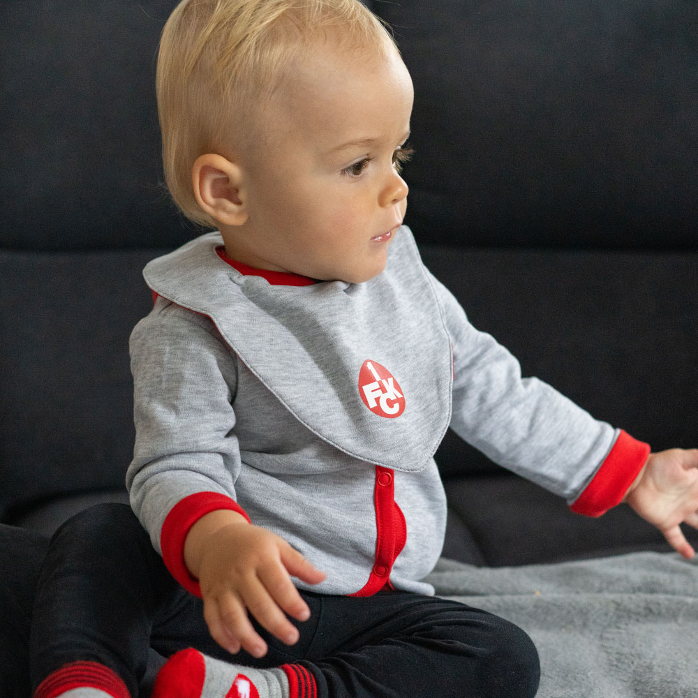 Halstuch Baby Logo grau