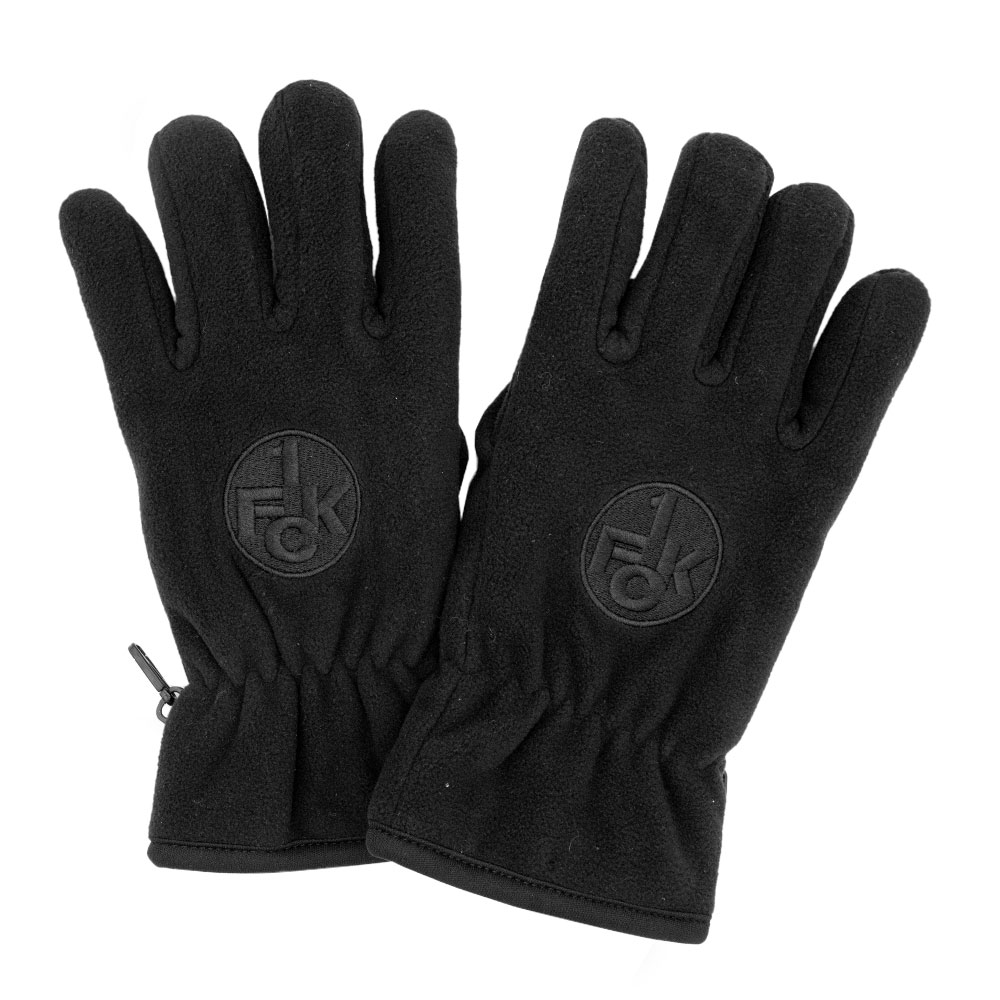 Fleecehandschuhe Logo schwarz