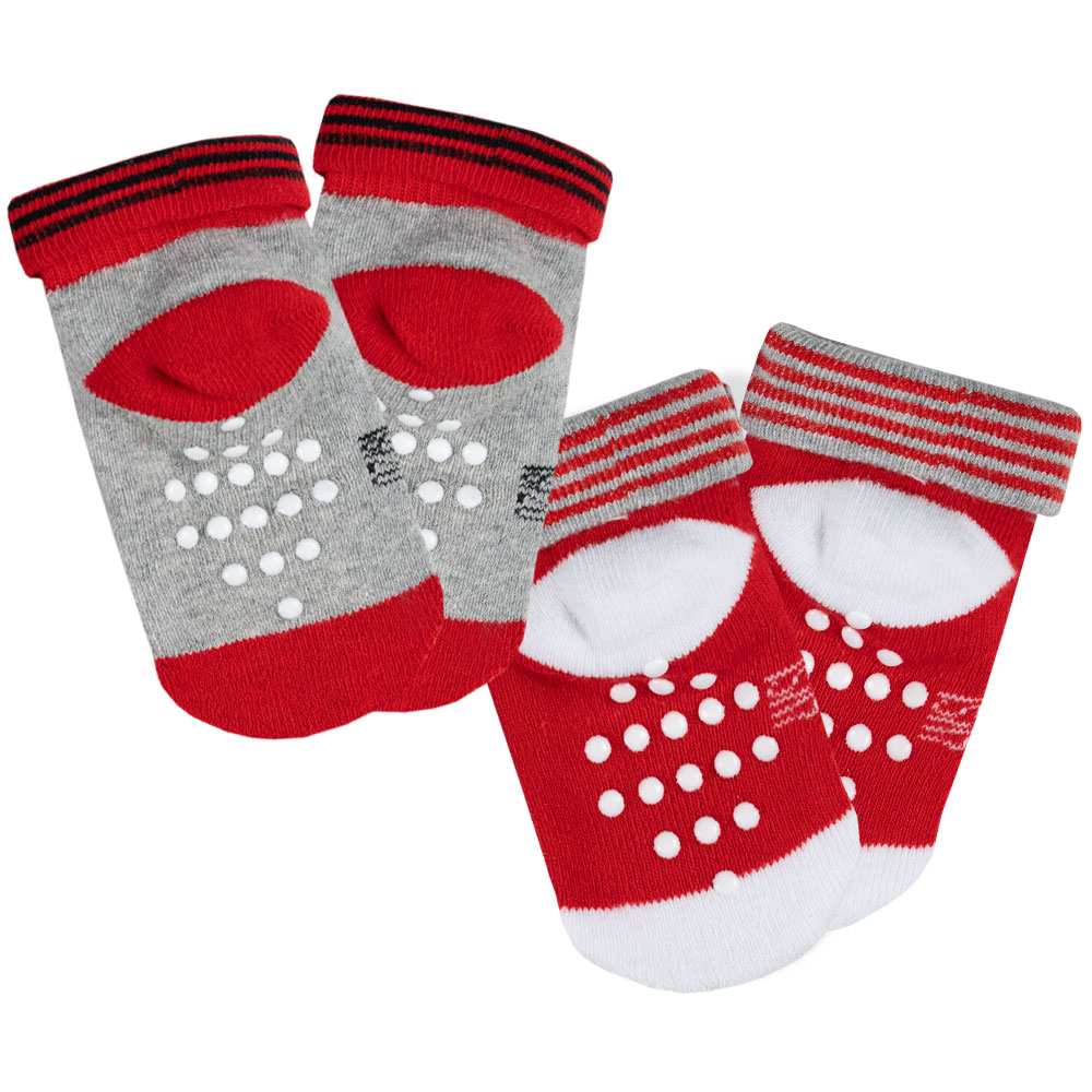 Babysocken Logo rot 2er Set