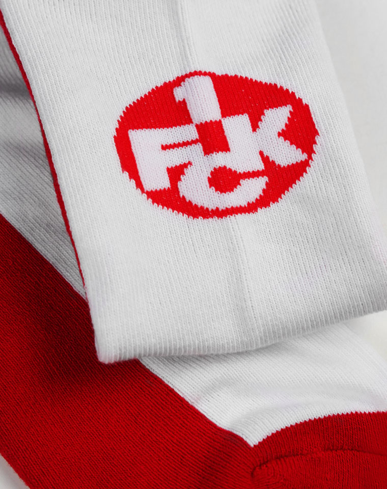 Sneakersocken Logo rot/weiß 2er Set