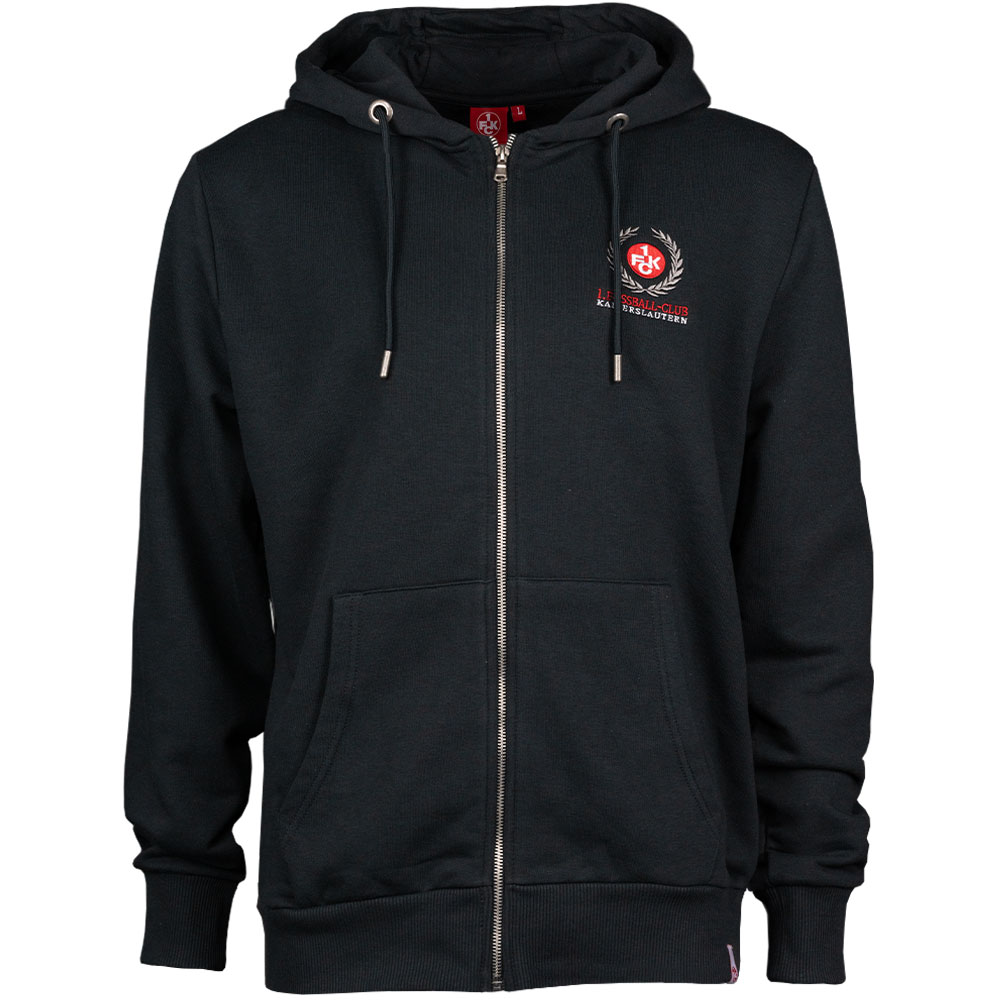 ZIP-Hoodie Lorbeerkranz schwarz