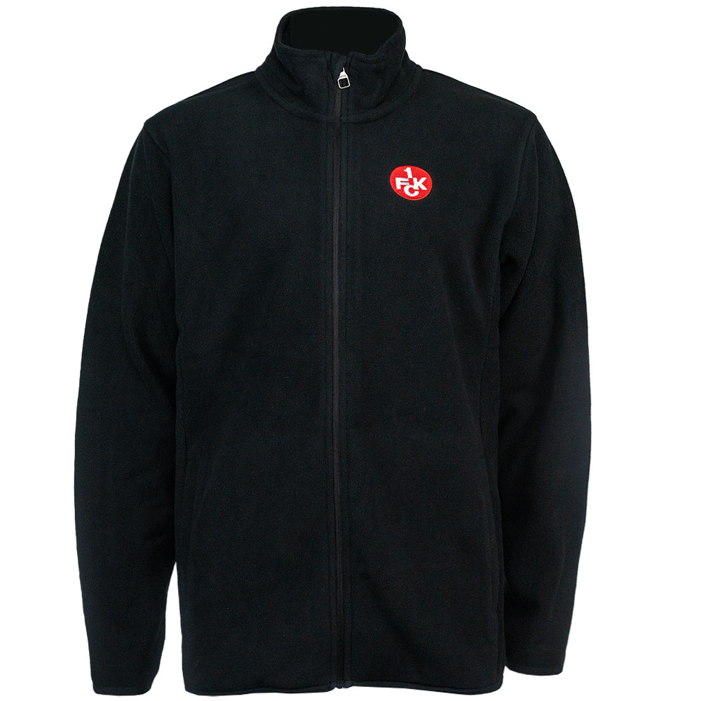 Fleecejacke Logo schwarz