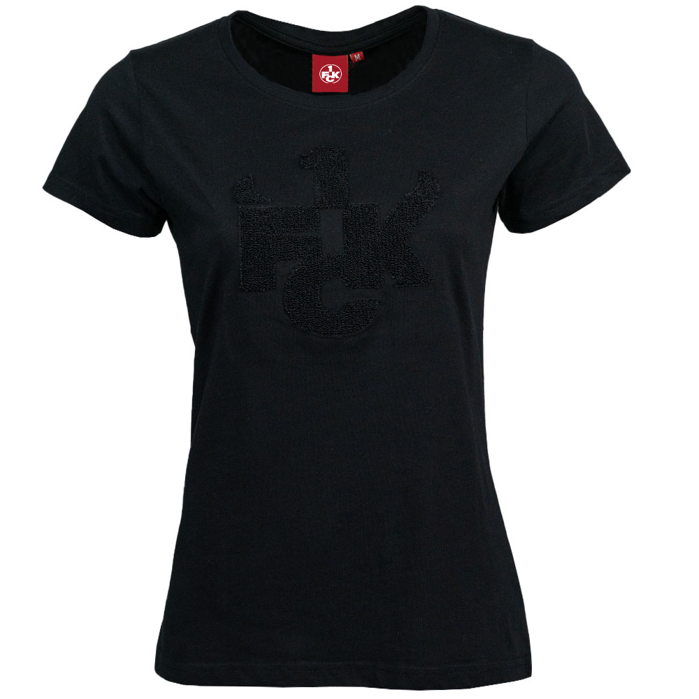 T-Shirt Damen Logo Teufelshörner schwarz