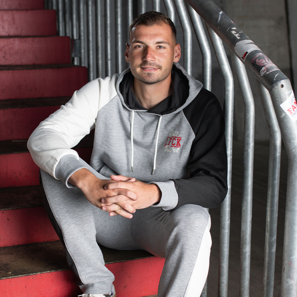 Hoodie 1.FCK grau