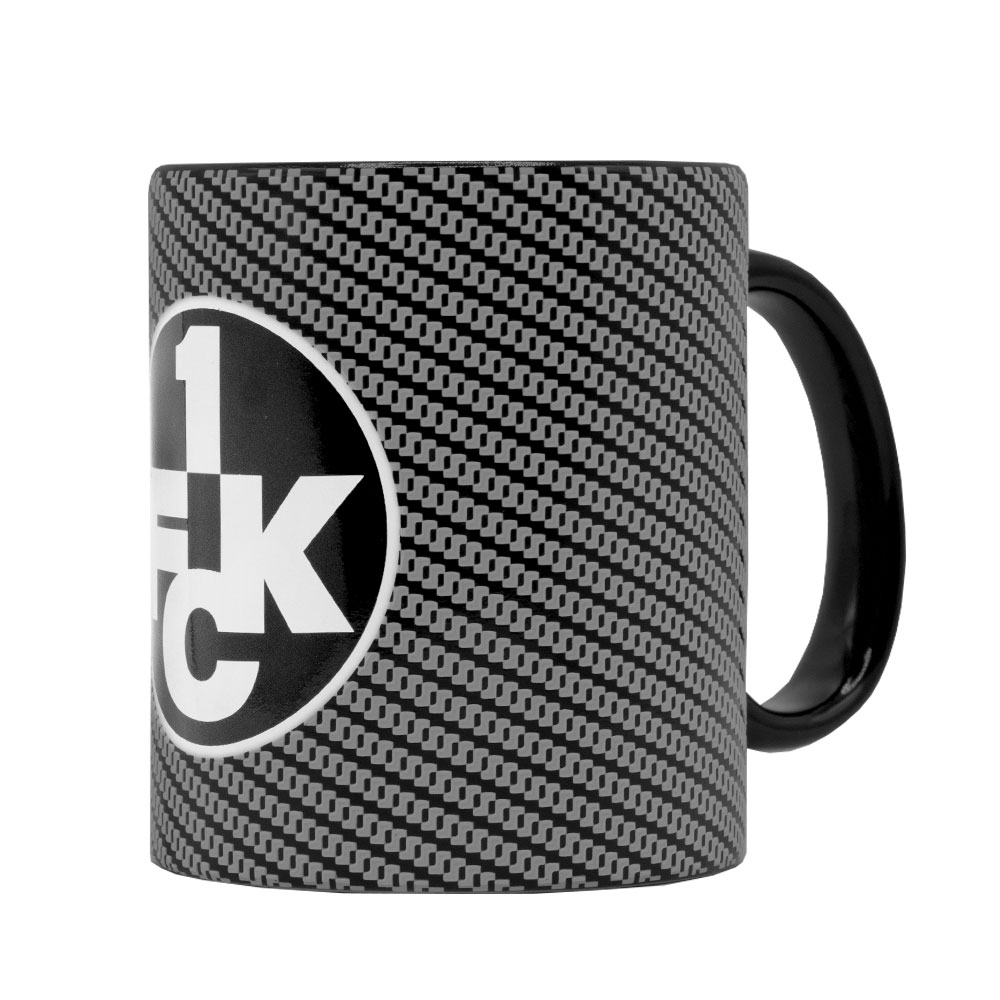 Tasse Logo Carbon-Optik schwarz