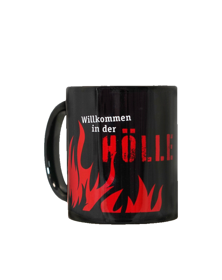 Tasse Hölle schwarz