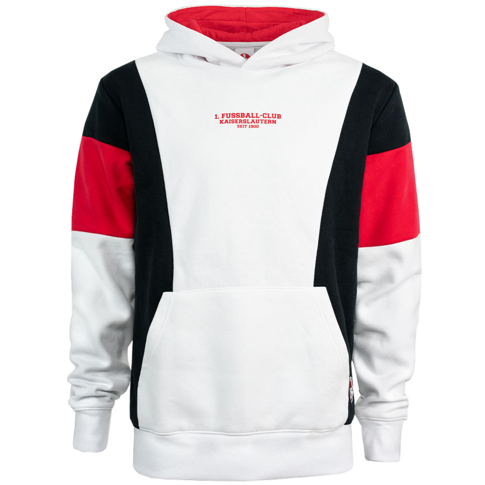 Hoodie 1. FC Kaiserslautern weiß/schwarz/rot
