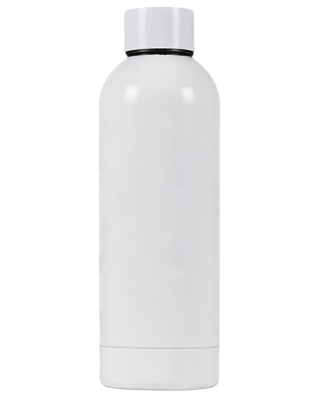 Trinkflasche Logo weiß