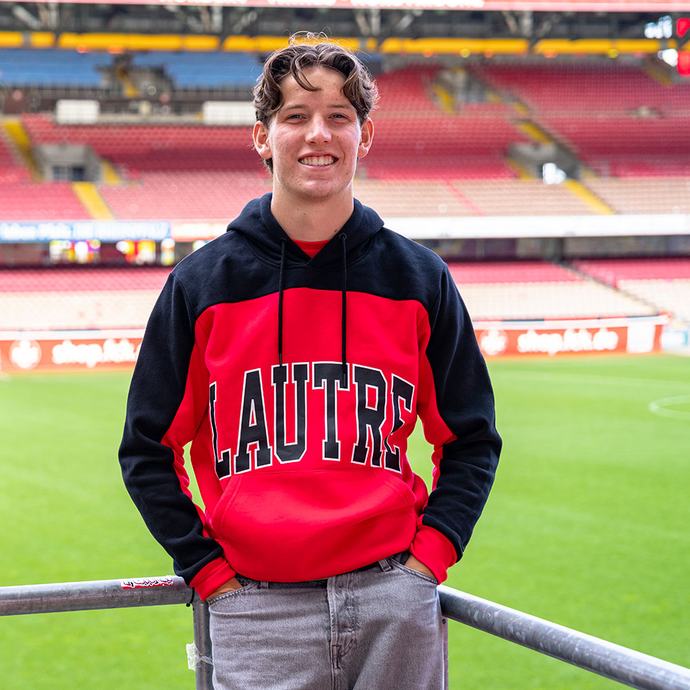 Hoodie Lautre rot/schwarz