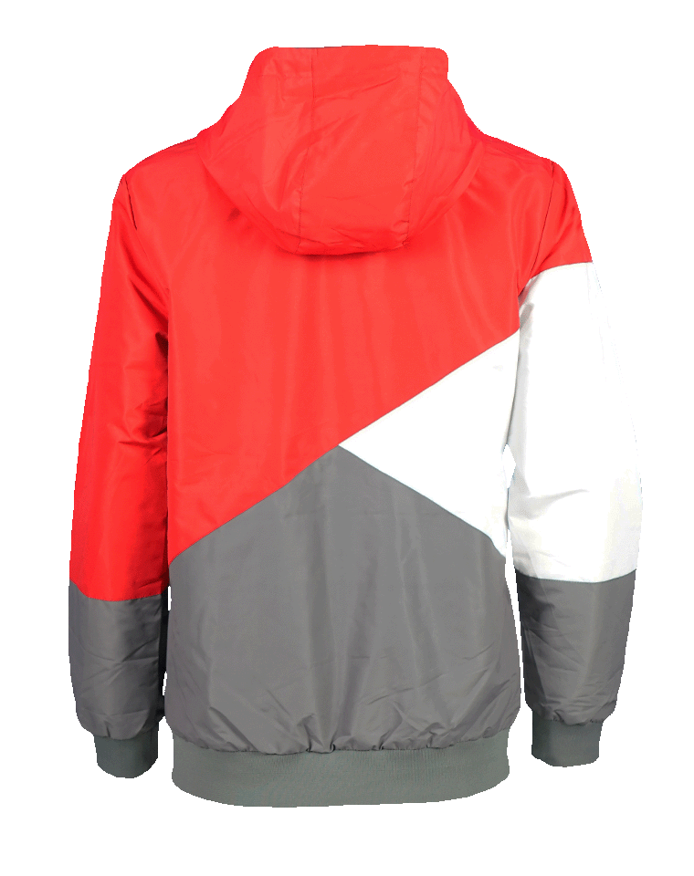 Windbreaker rot/weiß/grau