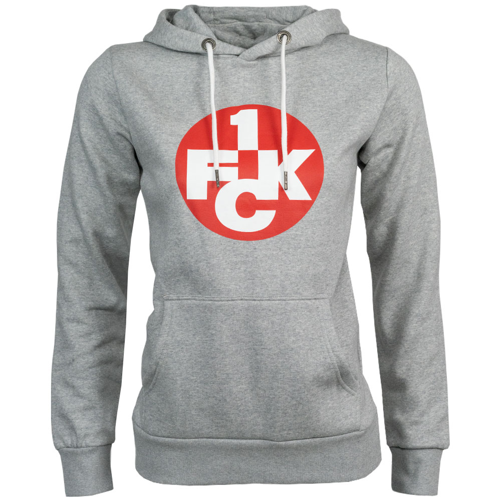 Hoodie Damen Logo grau