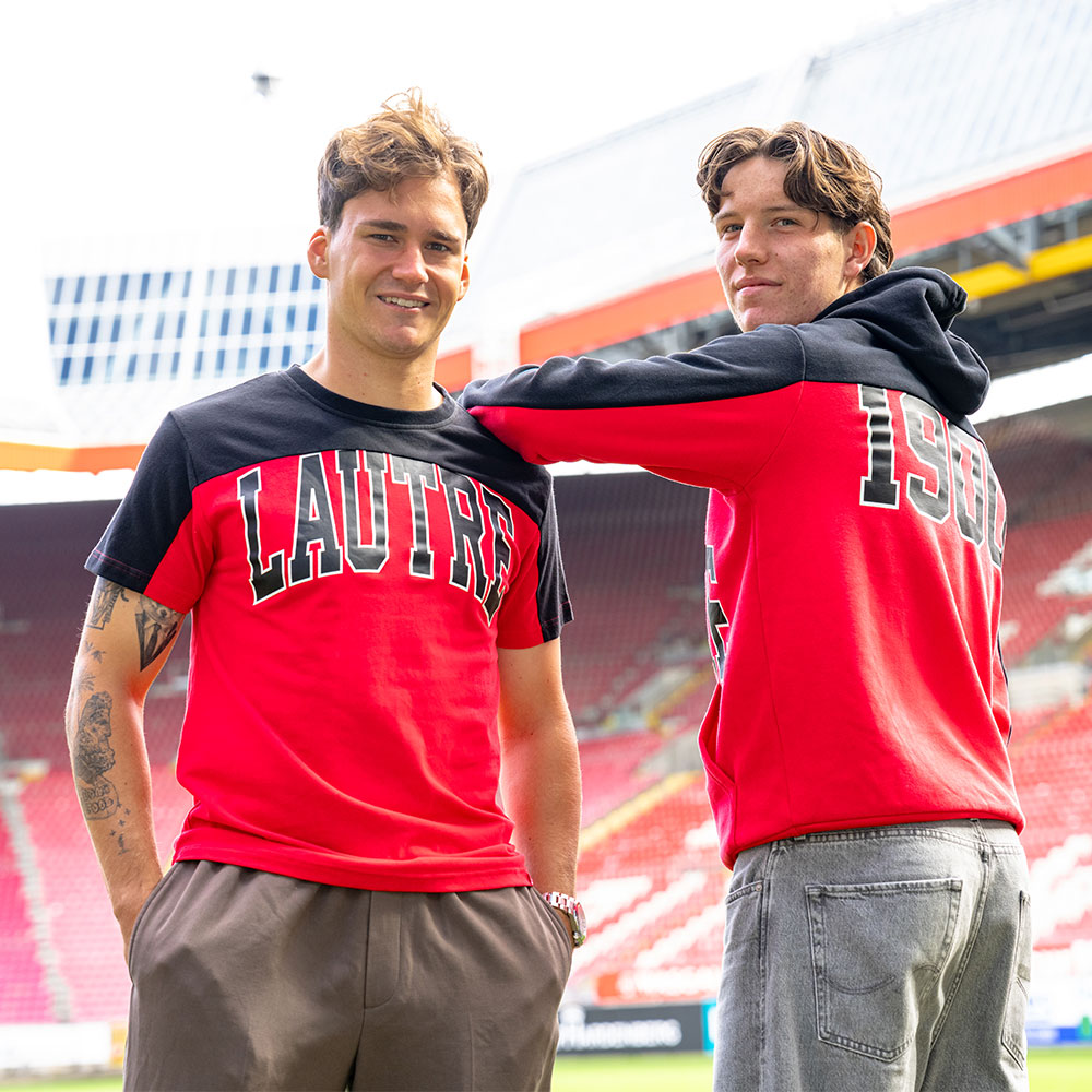 T-Shirt Lautre rot/schwarz