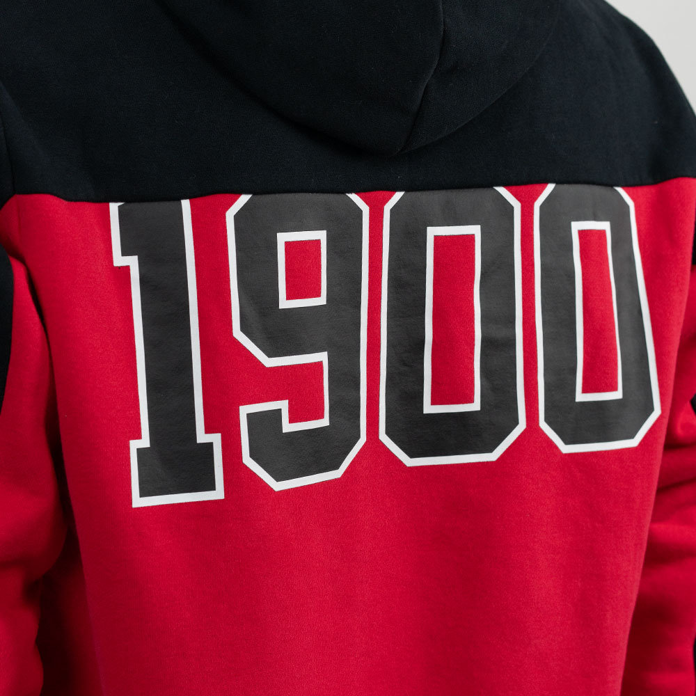 Hoodie Lautre rot/schwarz