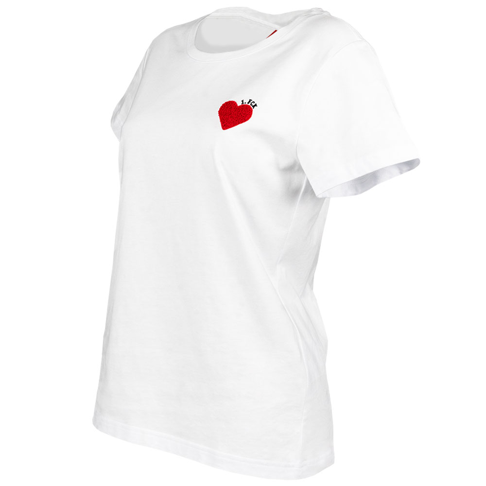 T-Shirt Damen Herz weiß