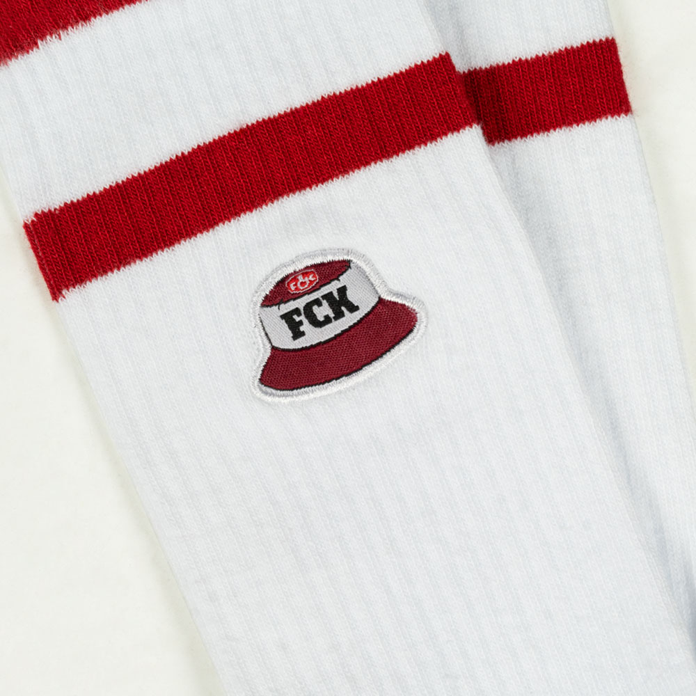 Socken Fischerhut weiß