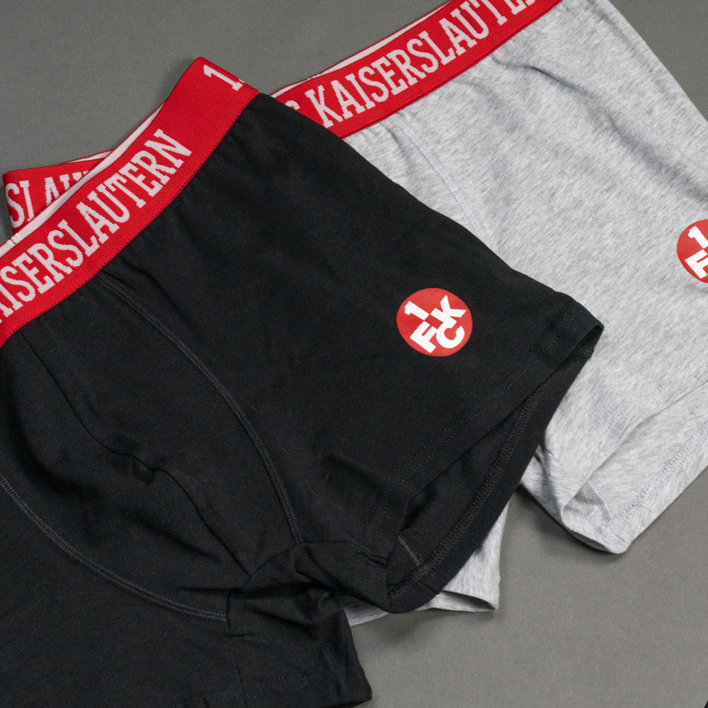 Boxershorts schwarz/grau
