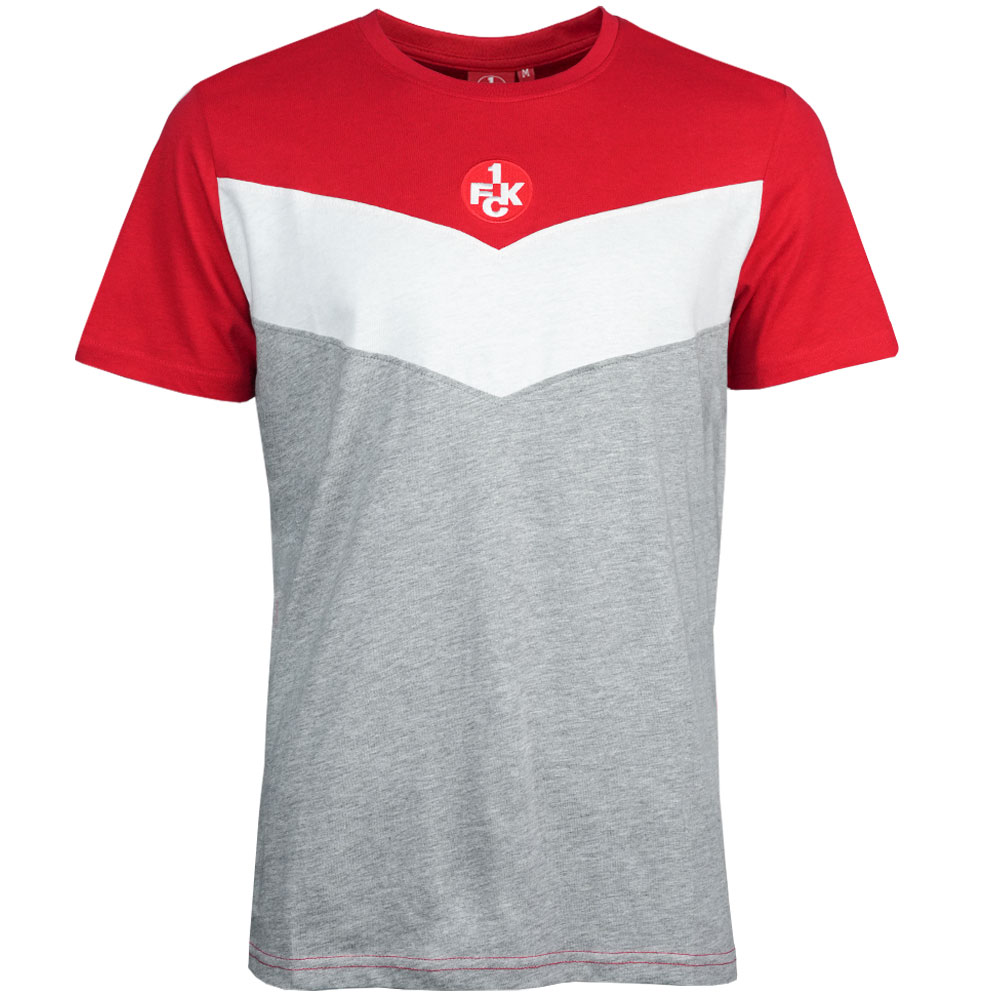 T-Shirt Logo rot/weiß/grau