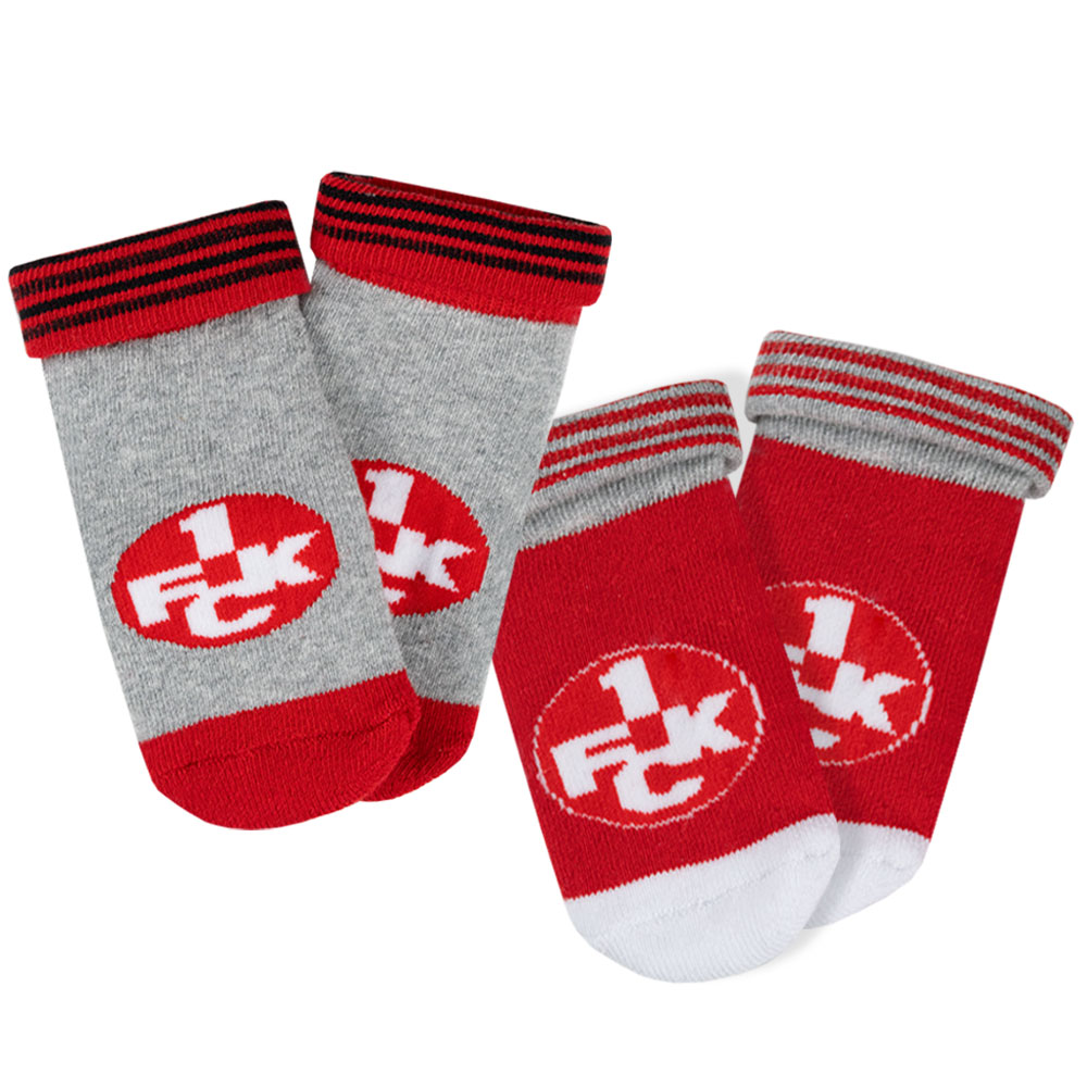 Babysocken Logo rot 2er Set