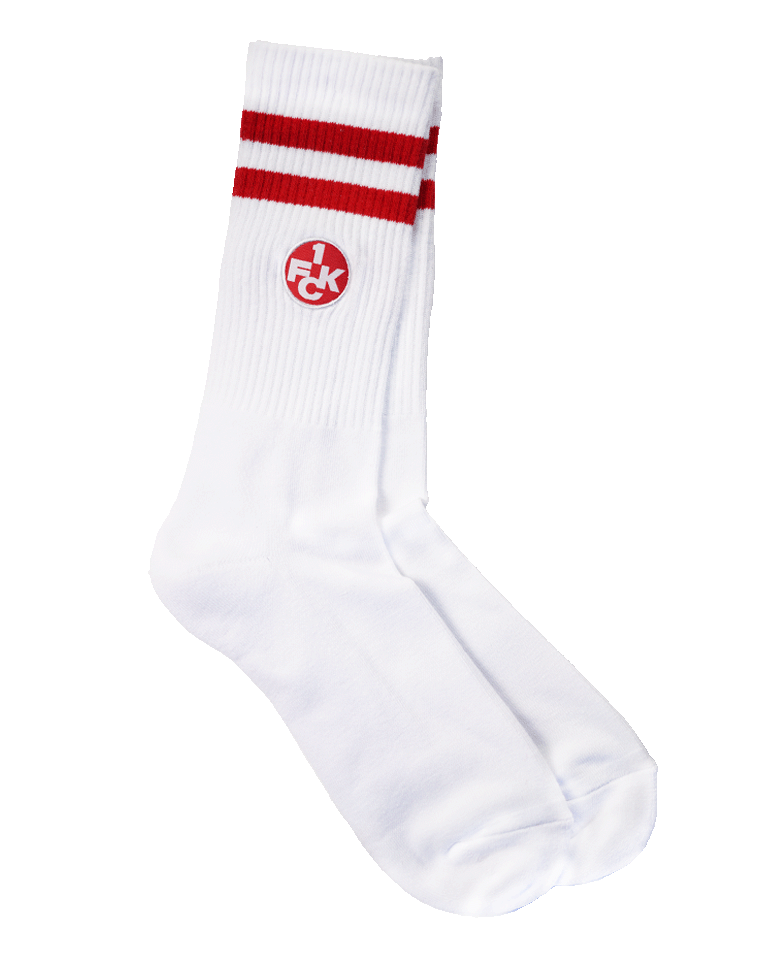 Tennissocken Logo rot/weiß