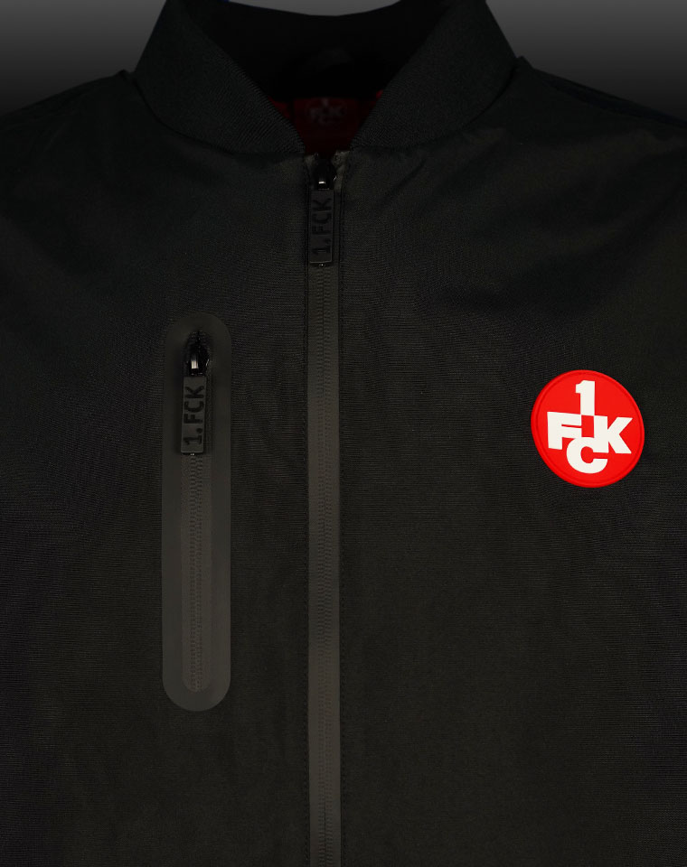 Jacke Logo schwarz mit Innenprint L