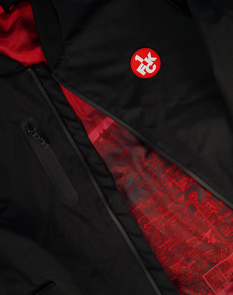 Jacke Logo schwarz mit Innenprint L