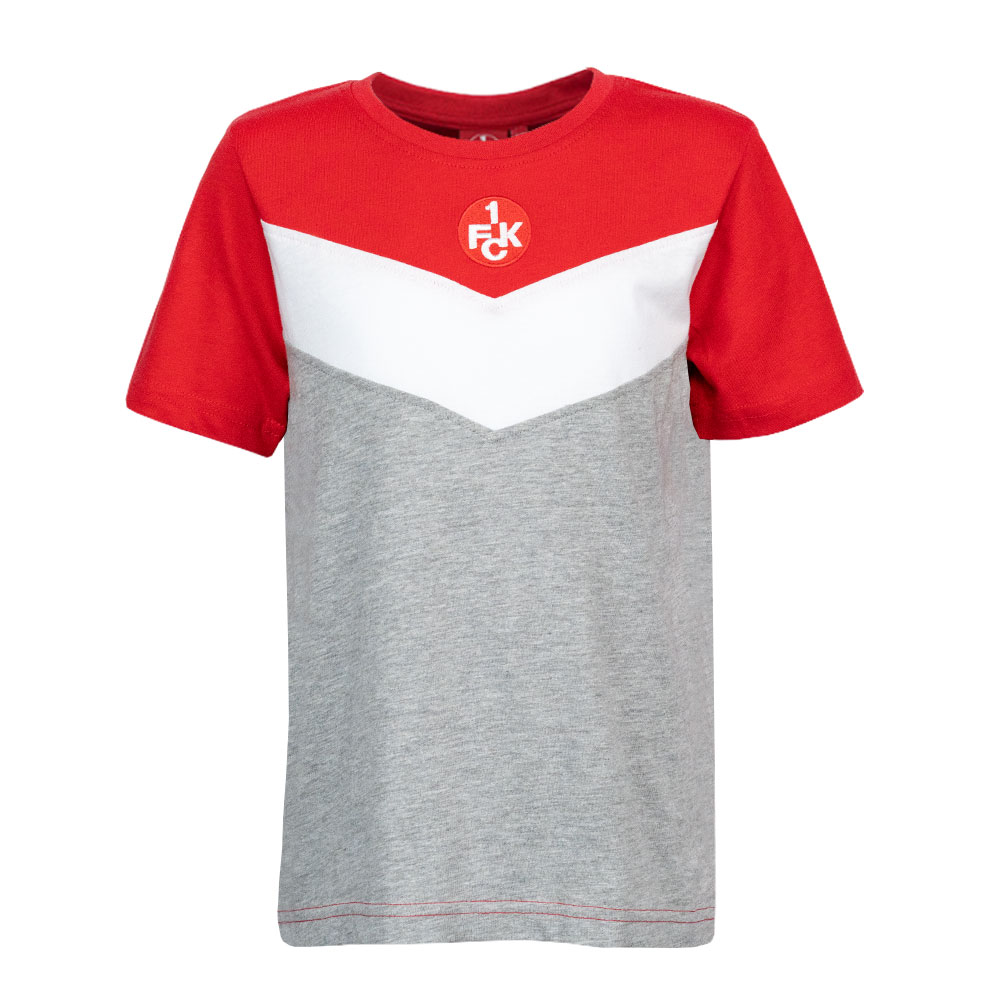 T-Shirt Kids Logo rot/weiß/grau
