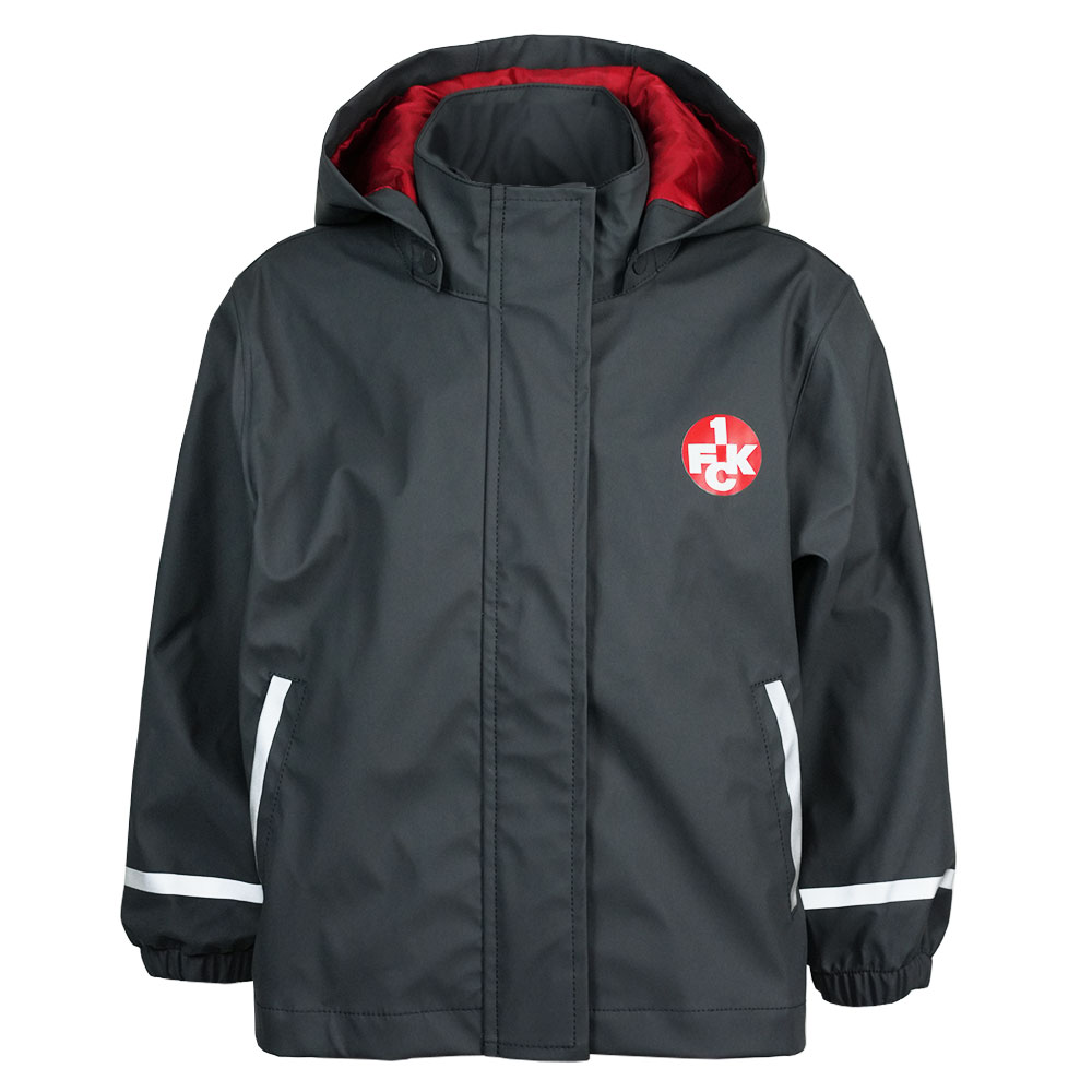 Regenjacke Kids Logo grau