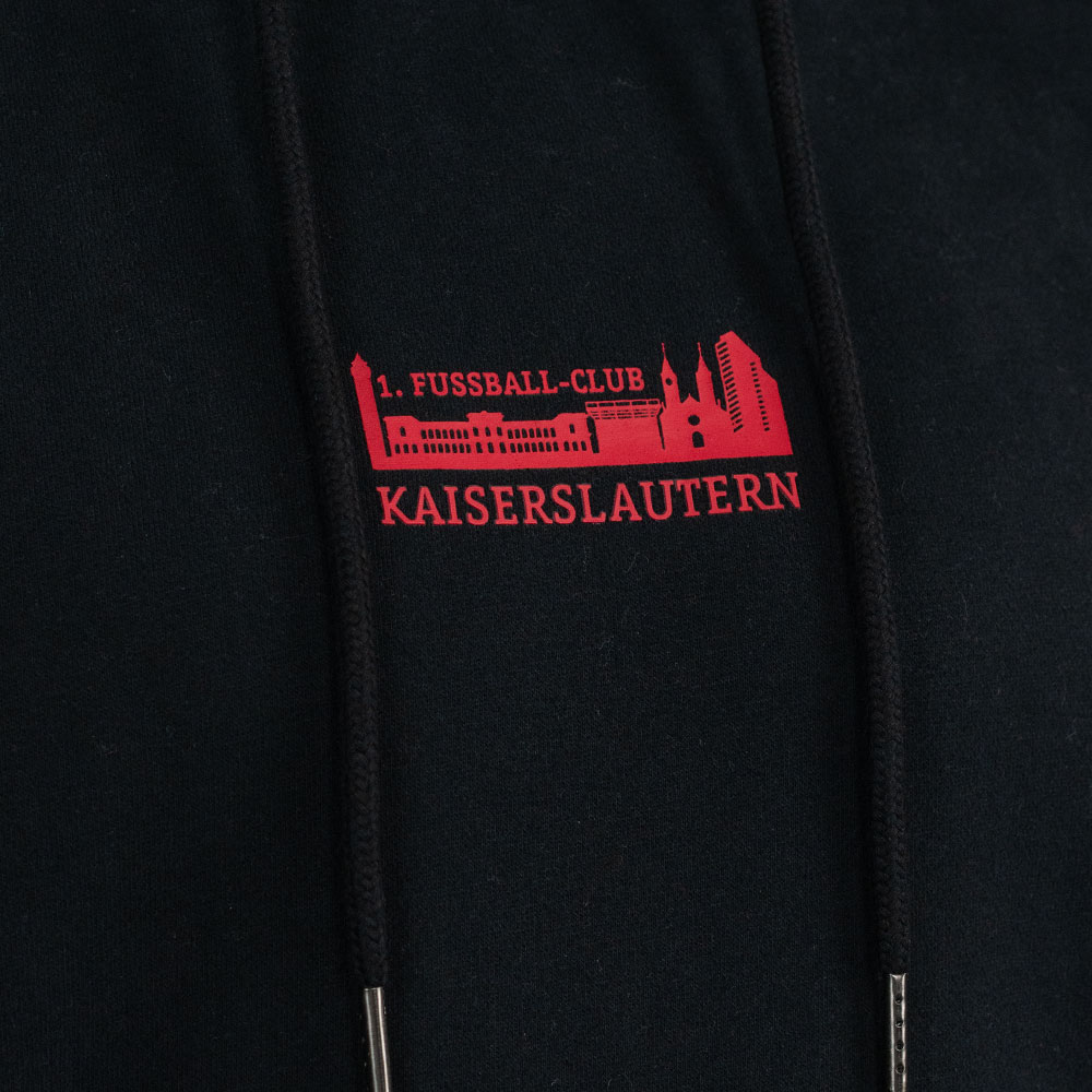 Hoodie Skyline rot/schwarz